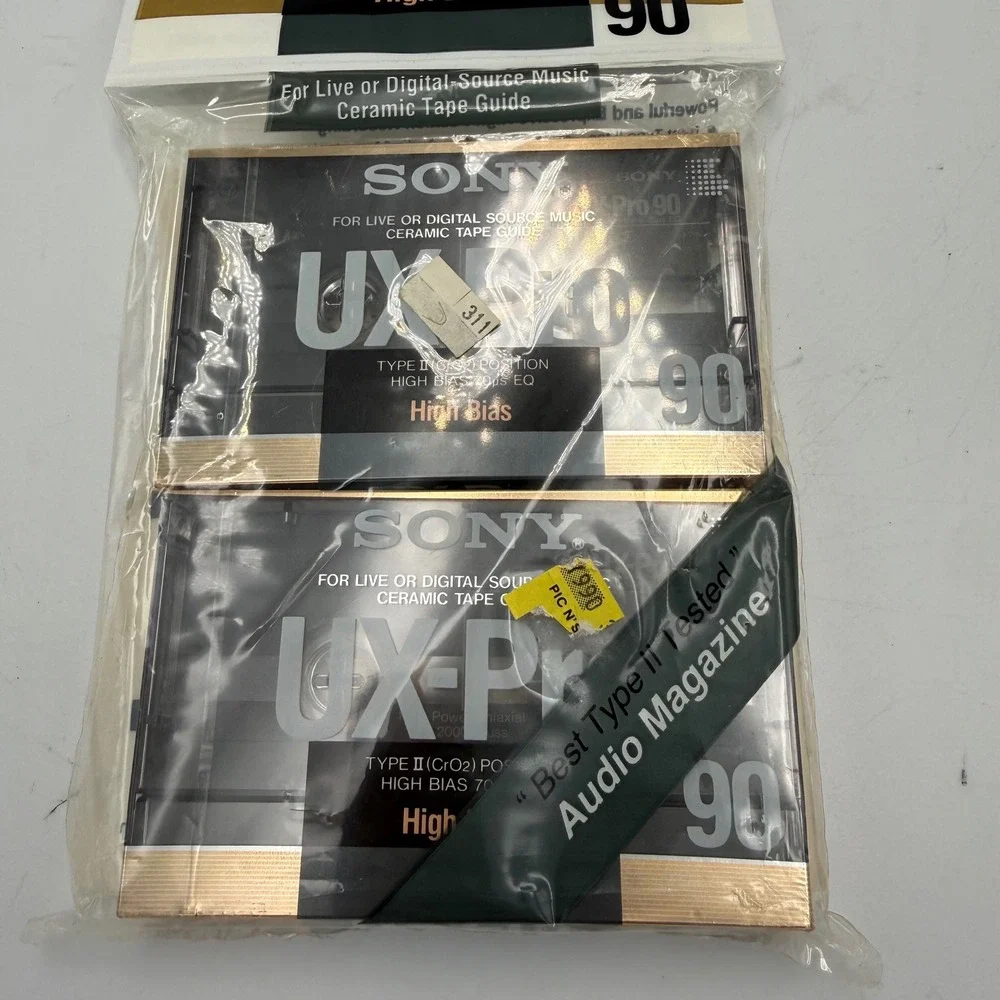 Sony UX-Pro 90 High Bias Type II Blank Audio Cassette Tapes 2-Pack Sealed Japan